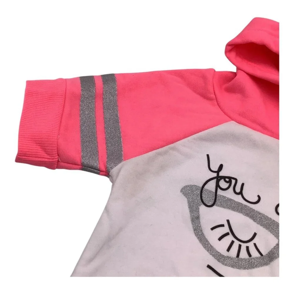 Bobbie Brooks Girls Hoodie Pink & White 